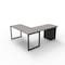 We'Re It Connect It L-Shaped Desk, 77 in D X 30 in H, 60 in W X Thermally Fused Laminate DI60304824L1BBF-BLK-8827 - alternate 2